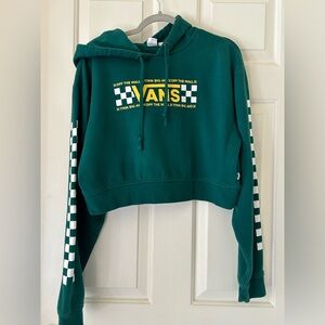Vans Ladies off the wall green cropped hoodie Lg